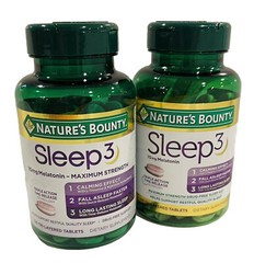 X2 ~ Nature’s Bounty Sleep3 10mg Melatonin, 120ct EA = 240 Triple Action Tablets