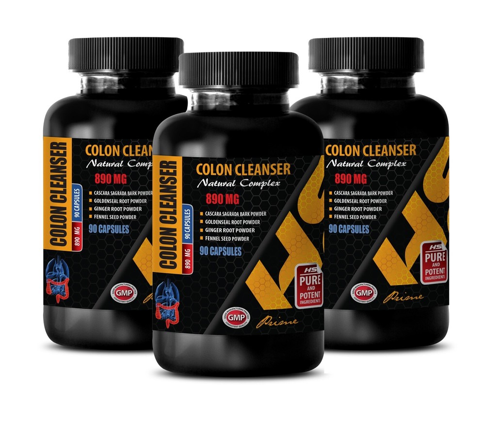 Natural detox – COLON CLEANSER COMPLEX – Full-body detox 3 Bottle 270 Capsules