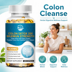 Colon Cleanse Herbal Support 120 Capsules Dietary Supplement
