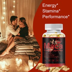 Organic Maca Root Capsules | 120 Pills | Peruvian Maca Extract for Men & Women