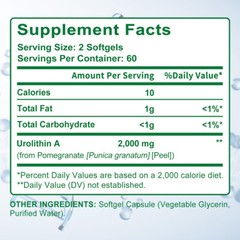 Urolithin a Supplement 2000Mg – Cellular Energy, Muscle Strength 30 To 120 Caps
