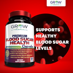 GROW VITAMIN SENSOLIN: Natural Blood Sugar Support Health Supplement, 60 count