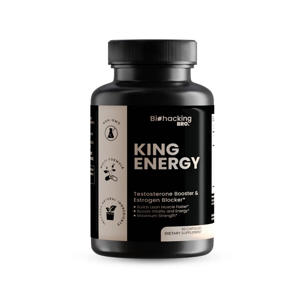 Testosterone Booster Tablets Biohacking Bro King Energy – 90 Count EXP 05/2028