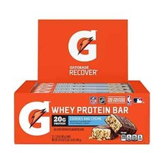 Gatorade recover Whey Protein Bars, Cookies & Creme, 2.8 oz bars (Pack of 12 )