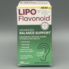 Lipo Flavonoid Advanced Balance Support, Ear Health Bioflavonoids Ginkgo Biloba