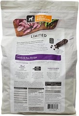 SIMPLY NOURISH Adult Lamb and Pea Limited Ingredient Dry Dog Food,4 Pound Bag