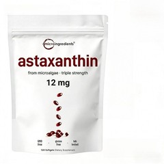 Micro Ingredients 12mg Astaxanthin Softgels Microalgae Antioxidant Skin Support