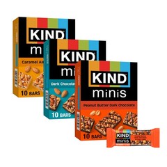 KIND Mini Snack Bars Variety Pack Gluten Free, Low Sugar, Low Calorie, 30 Count
