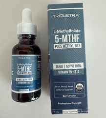 Triquetra L-Methylfolate 5-MTHF Plus Methyl B12 Supplement 1 oz Sealed Bottle