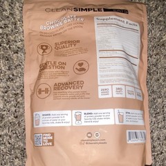 Clean Simple Eats Protein Powder Chocolate Brownie Batter 19oz 20 Servings