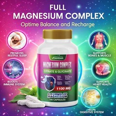 Magnesium Complex & Essential Magnesium Supplement 1100 mg support fitness 140