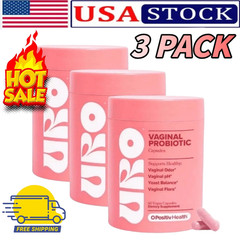 3 PACK URO O Positiv Vaginal Probiotics for Women pH Balance w/ Prebiotic 180 ct