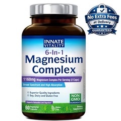 Magnesium Complex 6 in 1 Capsules 1160mg with Glycinate, Citrate, Carbonate
