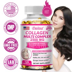 Collagen Complex 2500 Mg 5 Collagen Types I, II, III, V & X