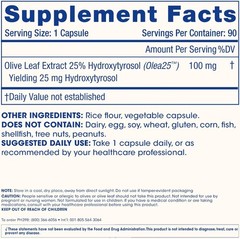 Hydroxytyrosol Extreme 2-Pack with Olea25 90 Vegetarian Capsules Organic Oliv…