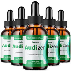 (5 Pack) Audizen Drops – Advanced Ear Health and Hearing Support Formula (10 oz)