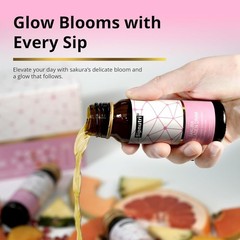 Sakura Collagen Drink with Cherry Blossom Extract, 50 ml x 10 Bottles