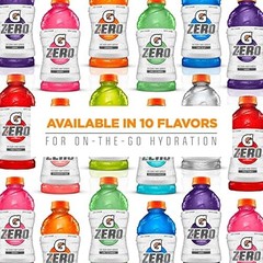 Gatorade G Zero Thirst Quencher, 3 Flavor Variety Pack, 20 Fl Oz (Pack of 12)