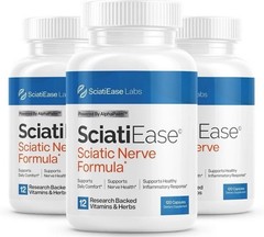 3 Pack SciatiEase Labs Sciati 120 Sciatic Nerve Formula Ease NEW Cap !