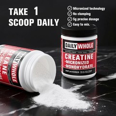 5000mg Creatine Monohydrate Micronized Powder, Pure Unflavored Micronized Creati