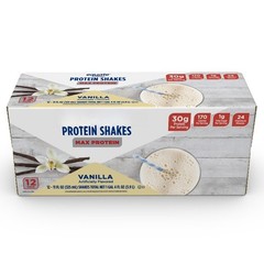 Max Protein Nutrition Shake, Vanilla Flavored, 12 Pack (11 fl oz)