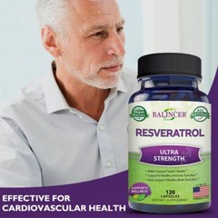 Resveratrol Nicotinamide Nucleoside 1000mg Antioxidant Brain Health 120 Capsules