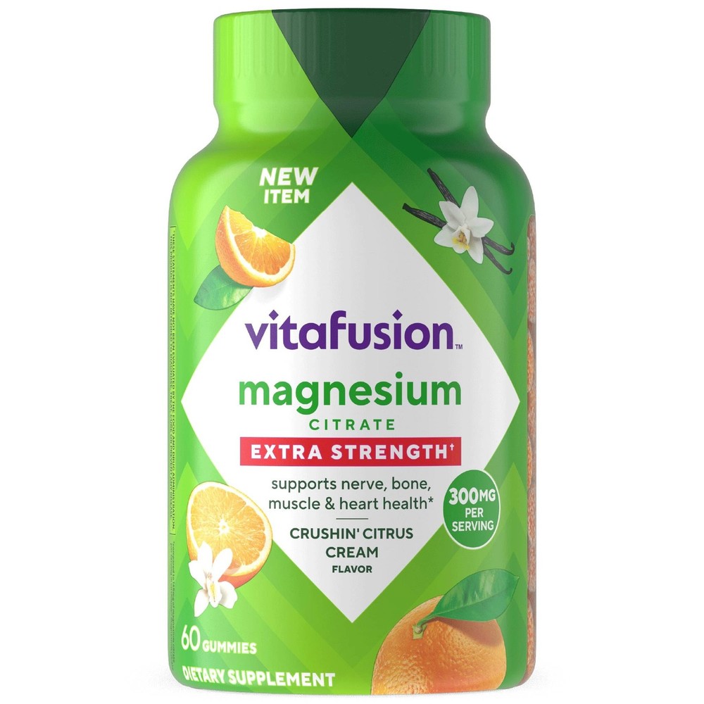 Vitafusion Magnesium Citrate Gummies | 300mg | 60 Extra 60 Count (Pack of 1)