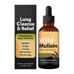 Premium Lung Health Supplement RespiClear Wild Mullein Drops Respiratory Support