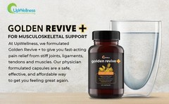 (3 Pack) UpWellness Golden Revive Joint + Support Supplement Featuring Turmeric