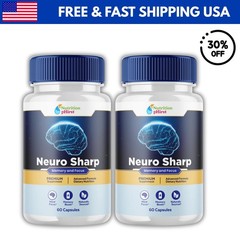 Neuro Sharp Nootropic All Natural Formula Brain Supplement 60 Capsules 2 Pack