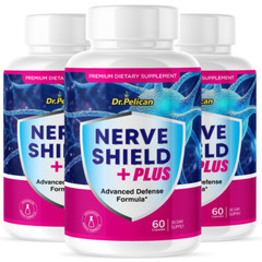 Nerve Shield + PLUS- Brain Support- 3 Bottles- 180 Capsules
