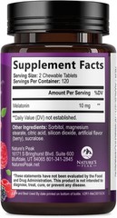 Melatonin 10mg Fast Dissolve Supplements, Sleep Support Supplement for Adults –