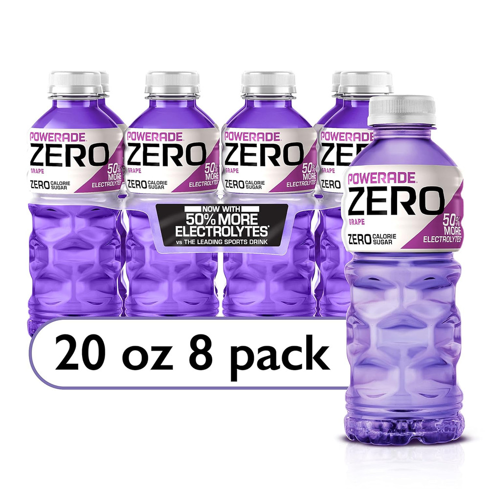 POWERADE ZERO Grape, 20 Fl Oz, 8 Pack