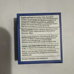 NuStrips™ Fast-Dissolving Sleep Strips with 5mg Melatonin – 30 Strips, Blueberry