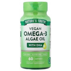 2 X Nature’s Truth, Vegan Omega-3 Algae Oil with DHA, 60 Softgels