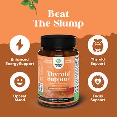 Herbal Thyroid Support Complex – Iodine with L Tyrosine Mood Enhancer Halal 60ct