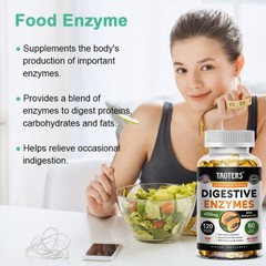 Digestive Enzymes 400mg | 120 Capsules | Probiotic | Healthy Digestion