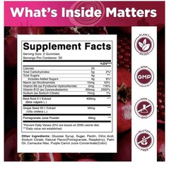 1Vitamatic Beet Root Gummies 400mg with B6 (2mg) B12 Grape Seed Pomegranate &