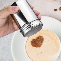 Durable Stainless Steel Powder Duster with Lid – Essential Baking Accessory