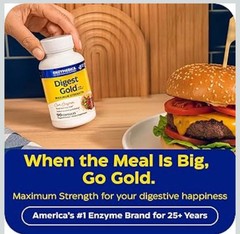 Digest Gold ATPro: Max Strength Enzymes for Large Meals & Bloating Relief, 90 Ct