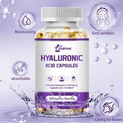 Hyaluronic acid capsules for anti-aging moisturizing skin care reduce wrinkles
