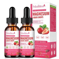 2PACK Magnesium Liquid Drops 2000mg Bone, Muscle, Nerve, Mood, Sleep Support