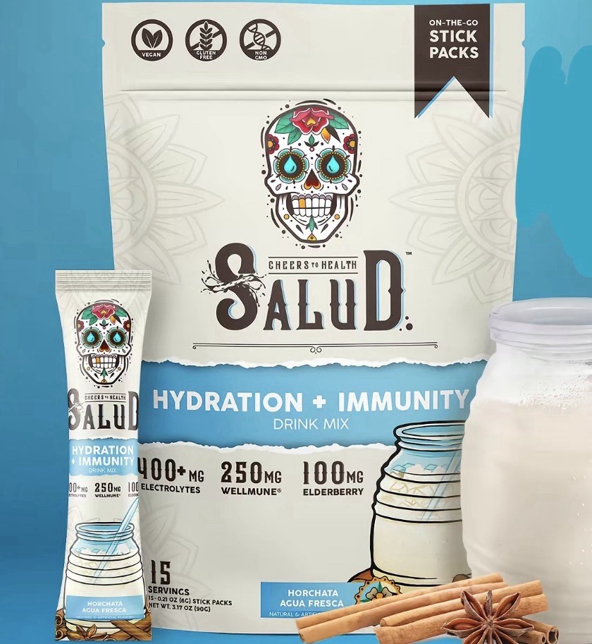 Taste Salud Hydration + Immunity Horchata Agua Fresca Drink Mix 15 Pcts Exp 8/27