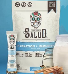Taste Salud Hydration + Immunity Horchata Agua Fresca Drink Mix 15 Pcts Exp 8/27