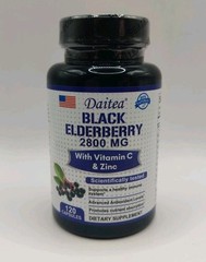 Black Elderberry Immune System Booster Vitamin C Rose Hips Zinc 120 Capsules