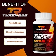 Testosterone Booster, Turkesterone Supplement 1300Mg Ultra High Strength (Ajuga