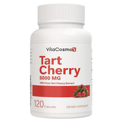 VitaCosmoX Tart Cherry Extract 8000mg Equivalent, 120 Vegetarian Capsules