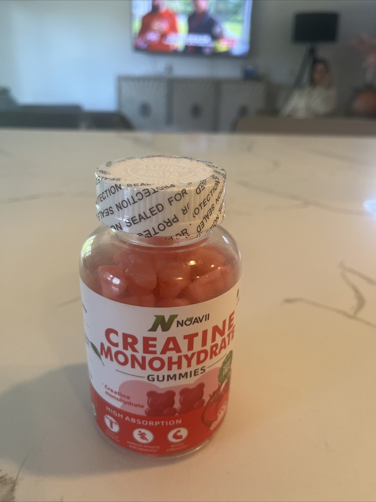 Creatine Monohydrate Strawberry Gummies Enhance Brain Function, Build Muscle NEW