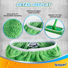 Reusable Wet Pads Refills Compatible with Swiffer Sweeper Mop, Dry Sweeping Clot