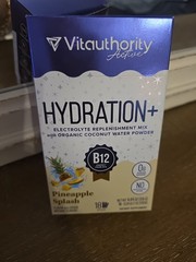 2 X Vitauthority, Active, Hydration+, Pineapple Splash, 17 Sticks, 0.24 oz (7 g)
